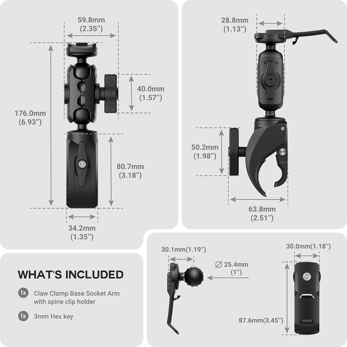ATV & UTV Claw Clamp Mount for Garmin Handheld GPS — view 3