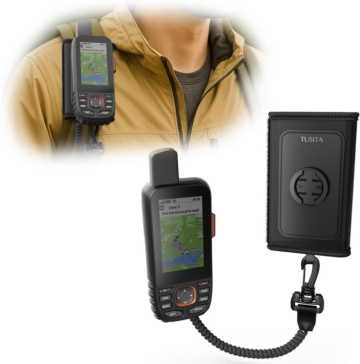Backpack Tether Mount for Garmin eTrex, GPSMAP & Rino