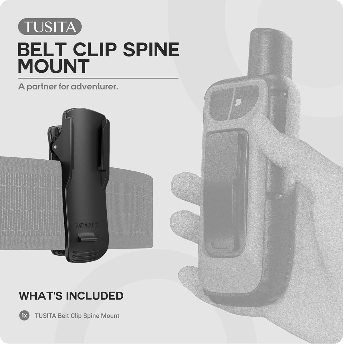 Belt Clip Spine Mount for Garmin Handhelds — view 2