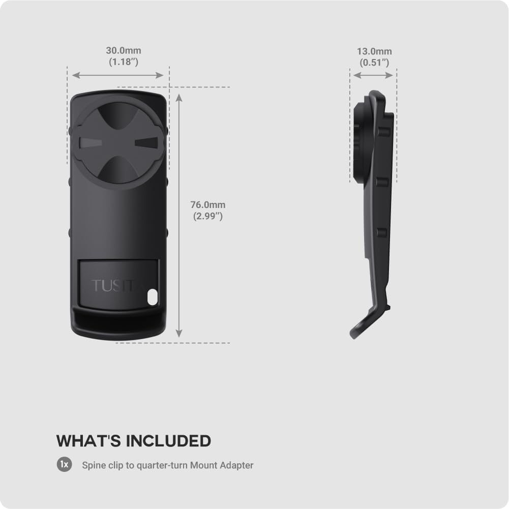 Bike Mount Adapter for Garmin Handhelds — Spine to Quarter-Turn — view 3