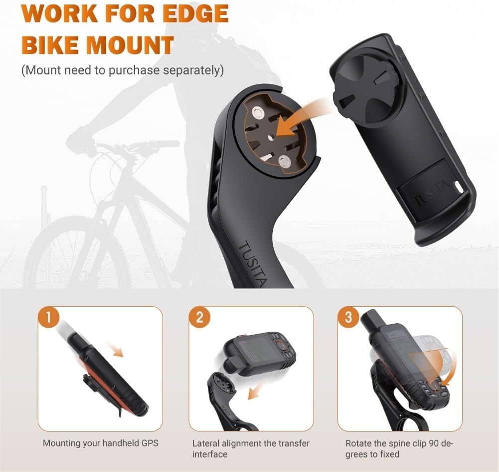 Bike Mount Adapter for Garmin Handhelds — Spine to Quarter-Turn — view 4
