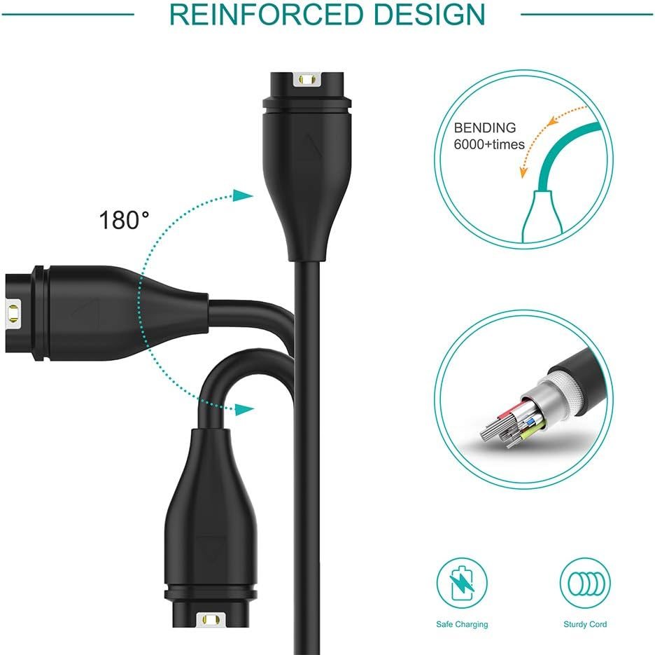 Charger Cable for Garmin Watches — 2-Pack, 1 m — view 4