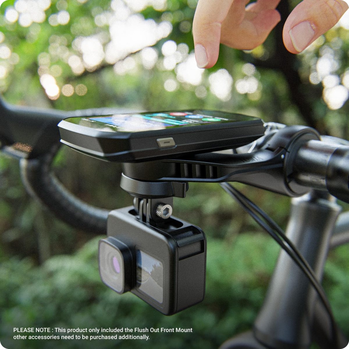 Flush Out Front Mount for Garmin Edge with Flange Adapter — view 5