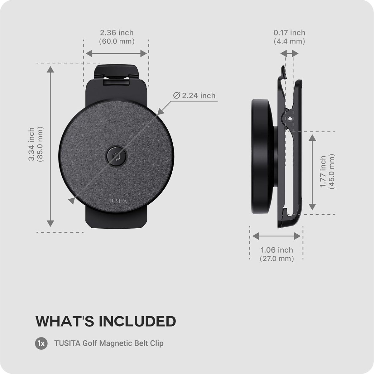 Golf Magnetic Belt Clip Holder — view 3