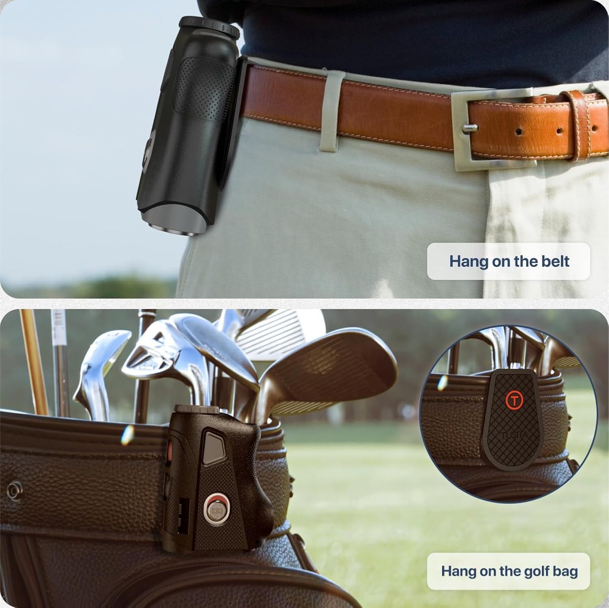 Golf Steel Hub Belt Clip for Magnetic Rangefinders — view 5