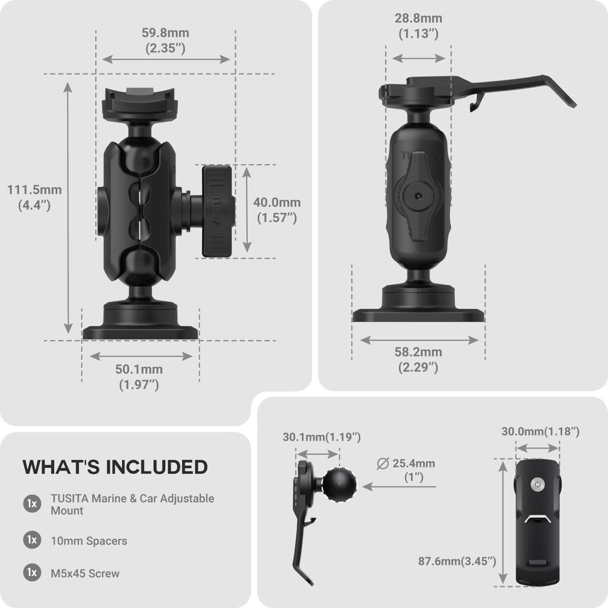 Marine & Car Adjustable Mount for Garmin Handhelds — view 3