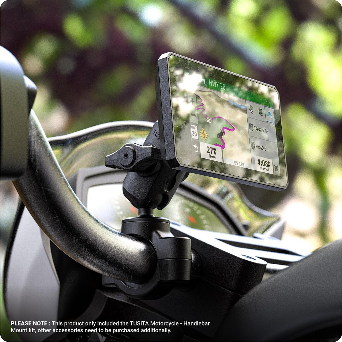 Motorcycle GPS Mount for Garmin Montana & zūmo XT — Handlebar Base Kit — view 5